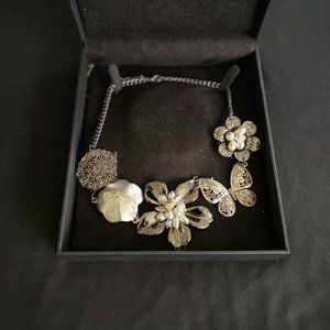 Silver Floral Necklace